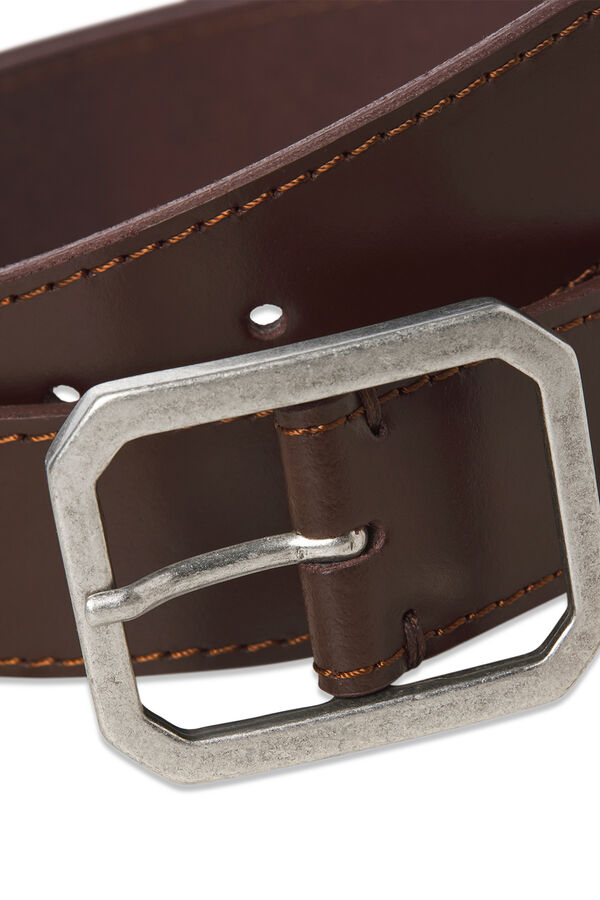 Jack & Jones Cinto com fivela de metal Castanho