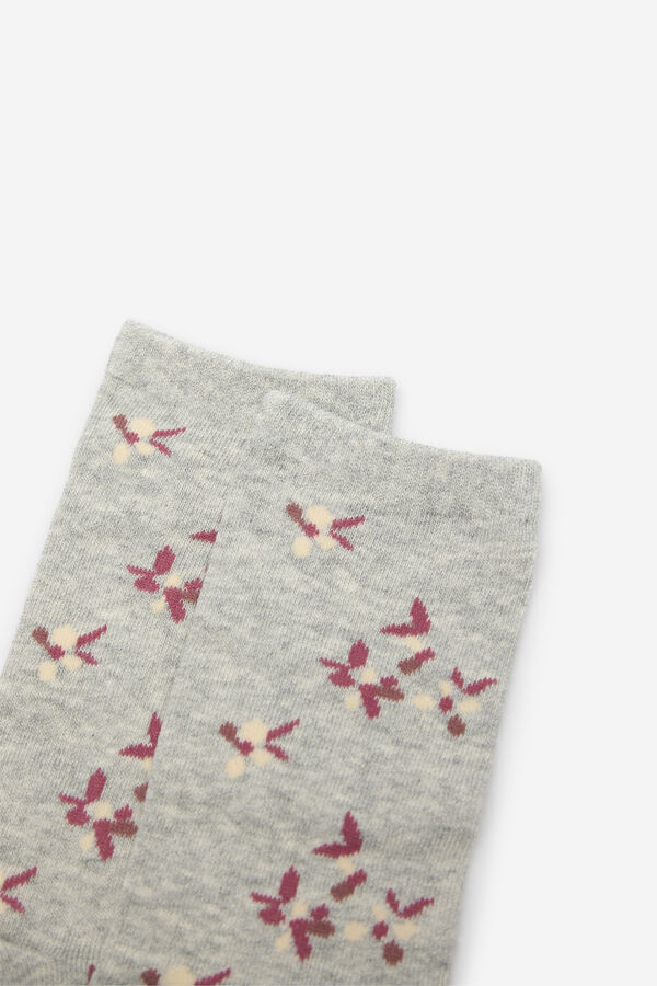 Cortefiel Long sock twigs Grey