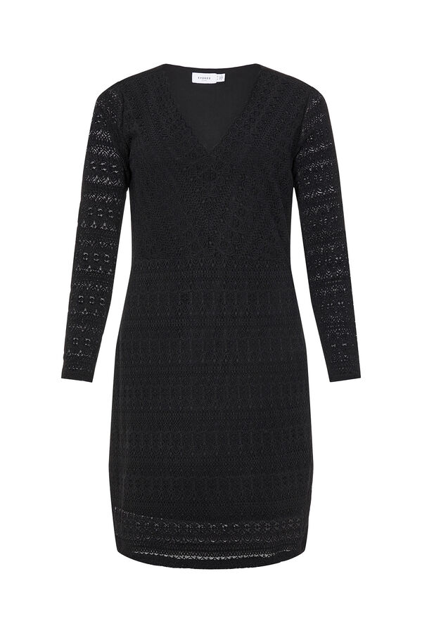 Cortefiel Jersey-knit dress Black