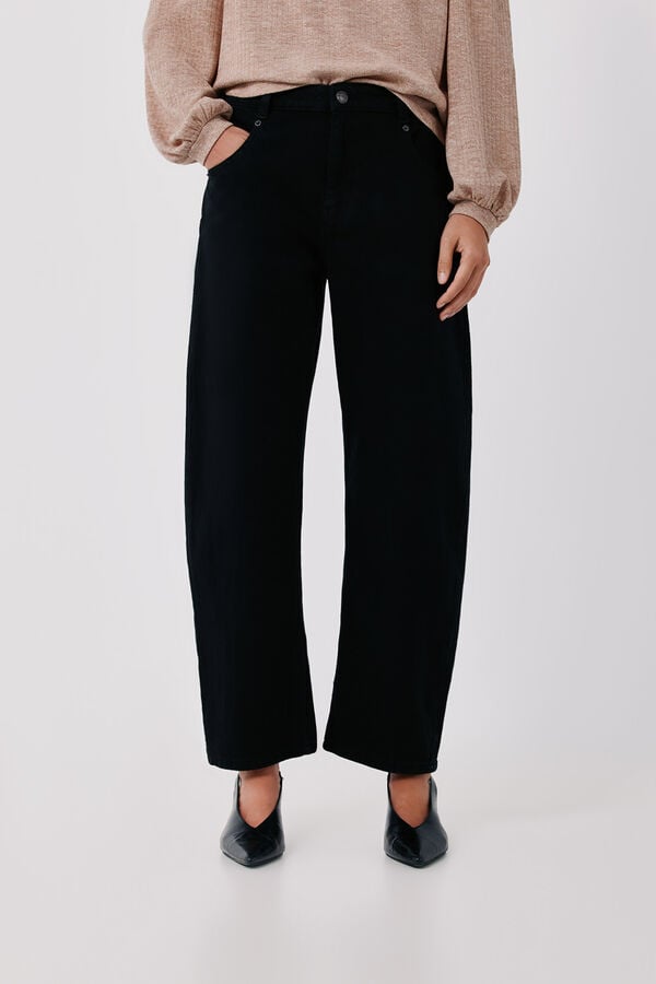 Cortefiel Barrel jeans Black