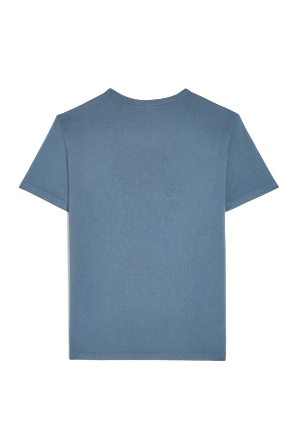 Cortefiel OOTO logo print T-shirt Blue