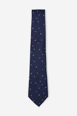 Cortefiel Natural silk tie Navy