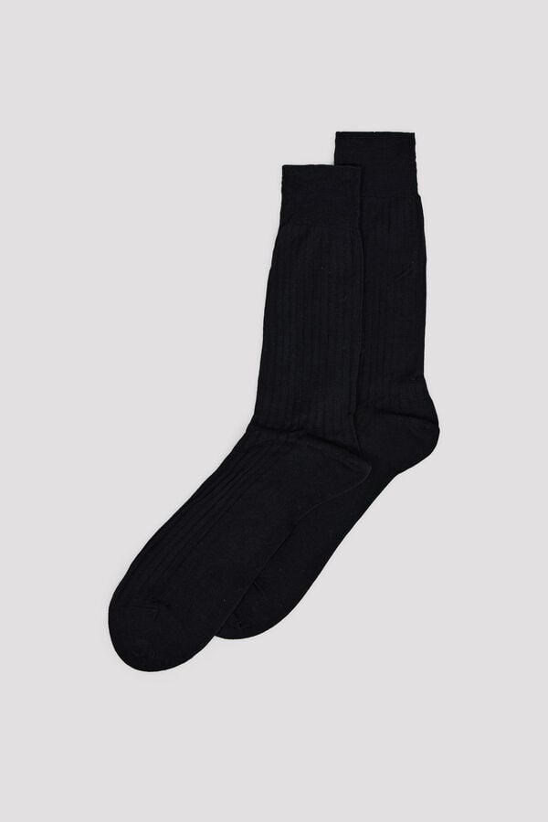 Cortefiel Plain dress sock Black