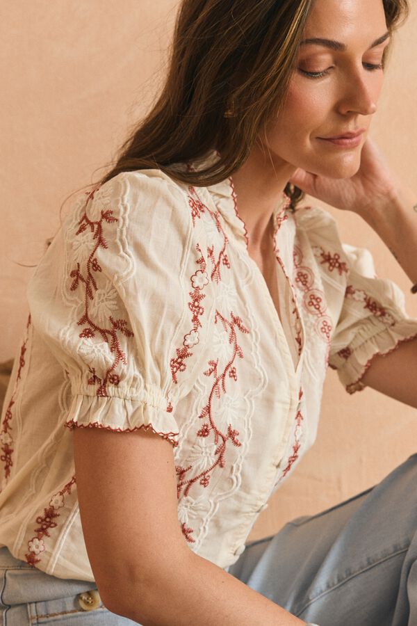 Pol&iacute;n Et Moi Blusa bordada Harper Impress&atilde;o