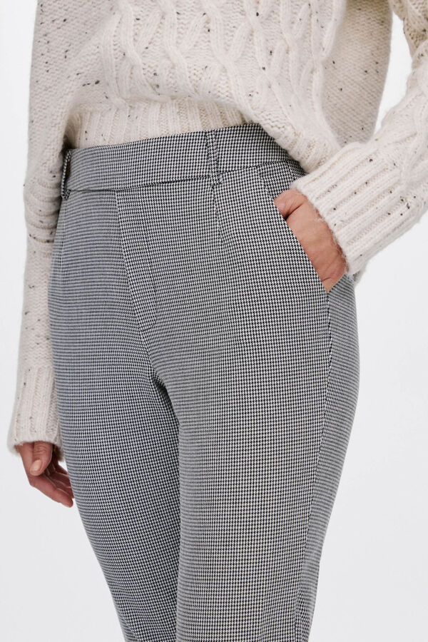 Vila Calças elegantes slim fit Cinzento