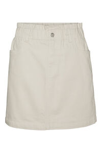 Cortefiel Denim skirt with elasticated waist Beige