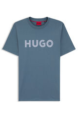 HUGO T-shirt manga curta Azul