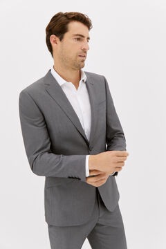 Cortefiel Serie XXI micro textured blazer Gray