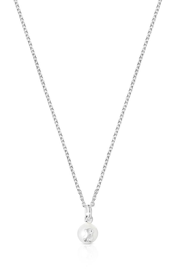 Tous Collar de plata y perla Icon Pearl Gris