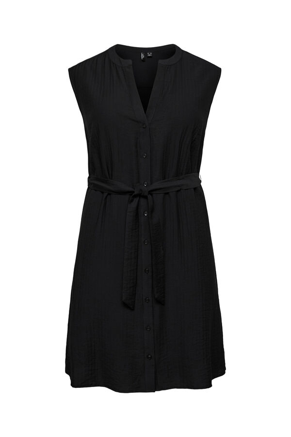 Vero Moda Curve Vestido curto sem mangas tamanho grande Preto