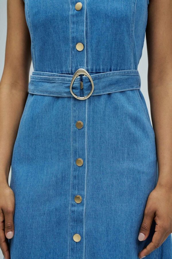Salsa Jeans Vestido midi lightdenim Azul