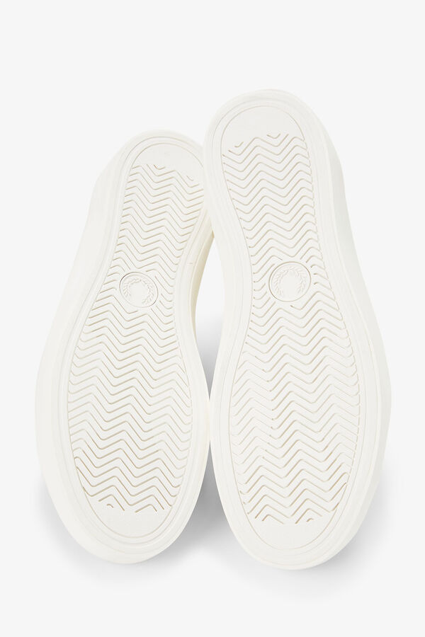 Fred Perry T&ecirc;nis de pele b&aacute;sico Branco