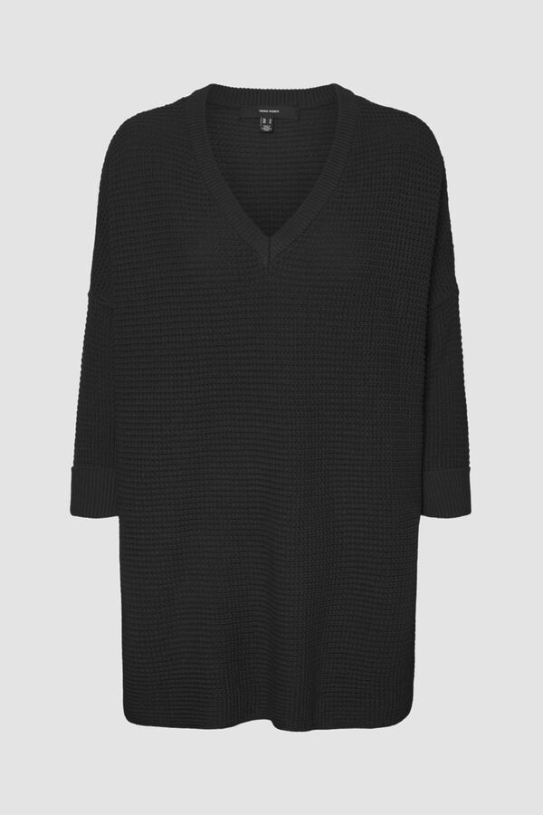 Vero Moda Curve Jersey largo de punto Curve Negro
