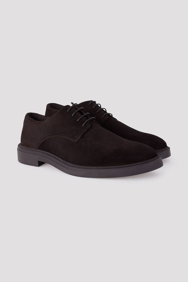 Cortefiel Lace-up sport shoes Dark brown