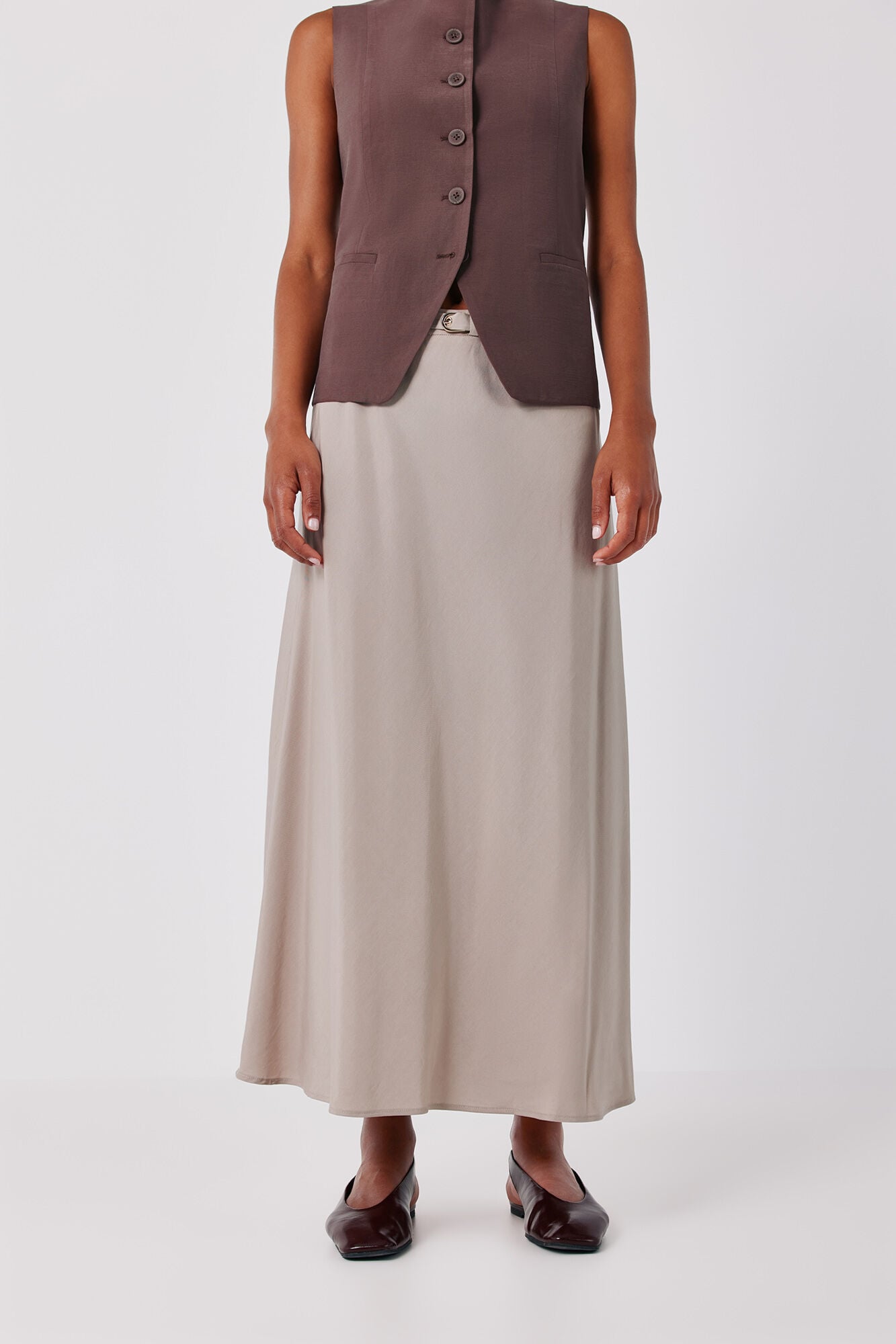 Cortefiel Midi skirt with belt