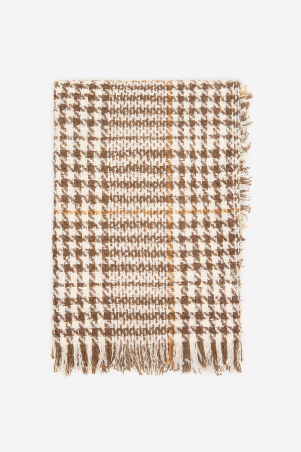 Cortefiel Harris check scarf Printed brown