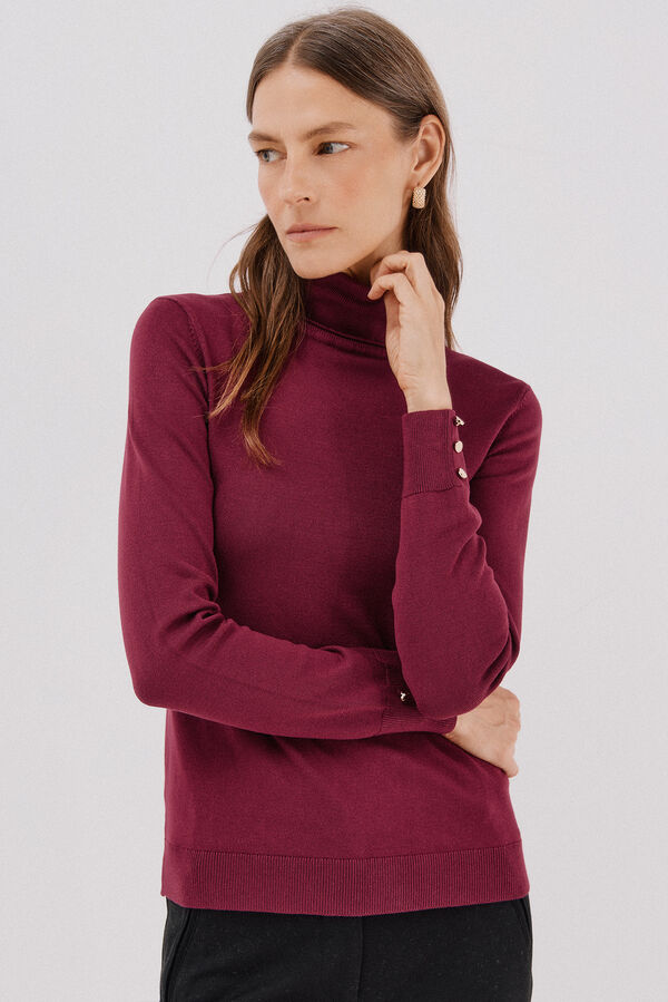 Cortefiel Camisola manga curta Roxo