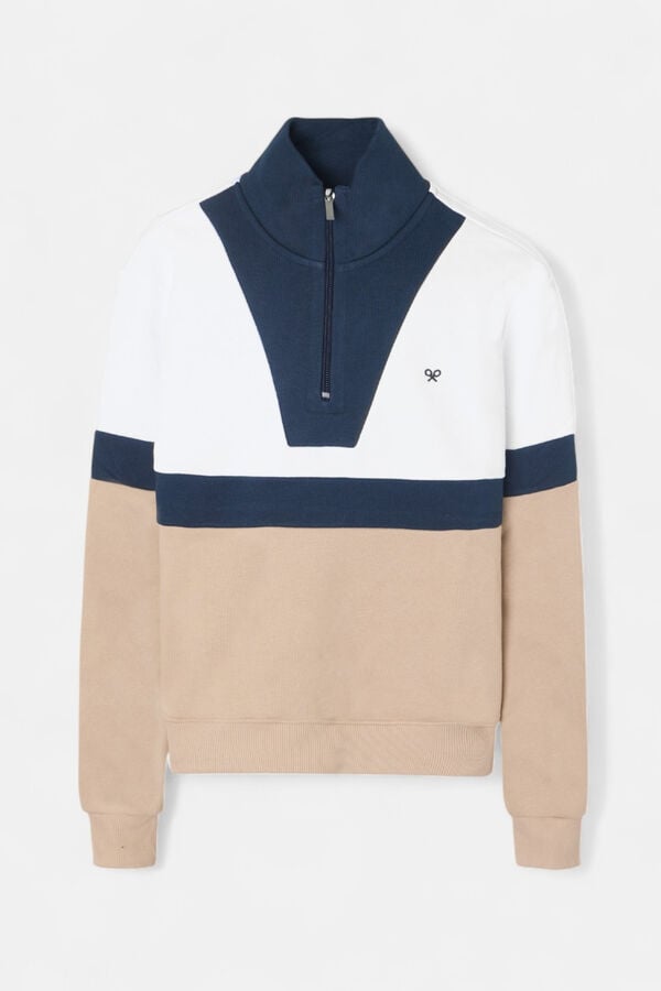 Silbon Sweatshirt feminino tricolor Multicolorido