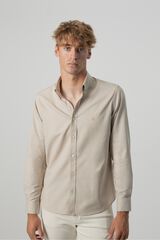 PuroEGO Camisa oxford de algod&atilde;o Castanho