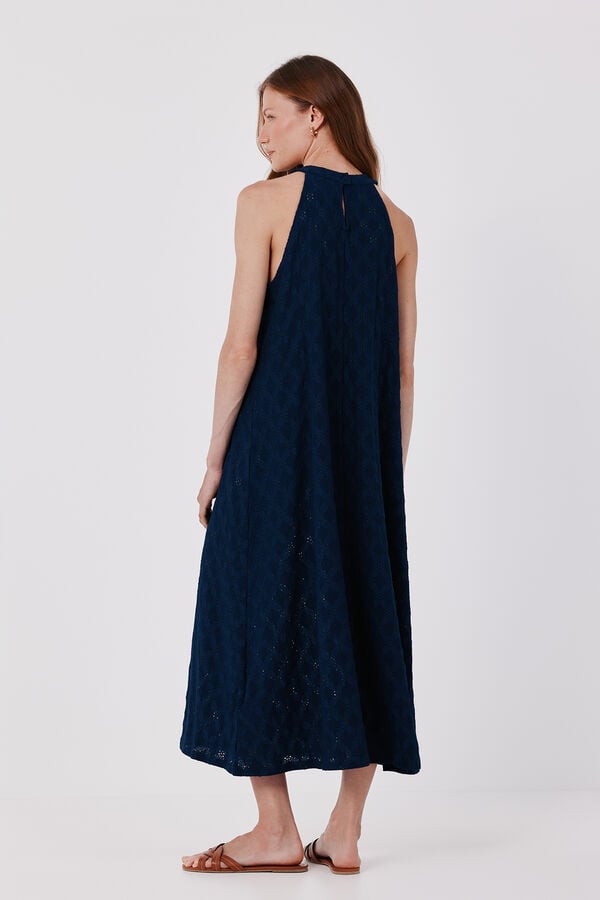 Cortefiel Halterneck dress Navy