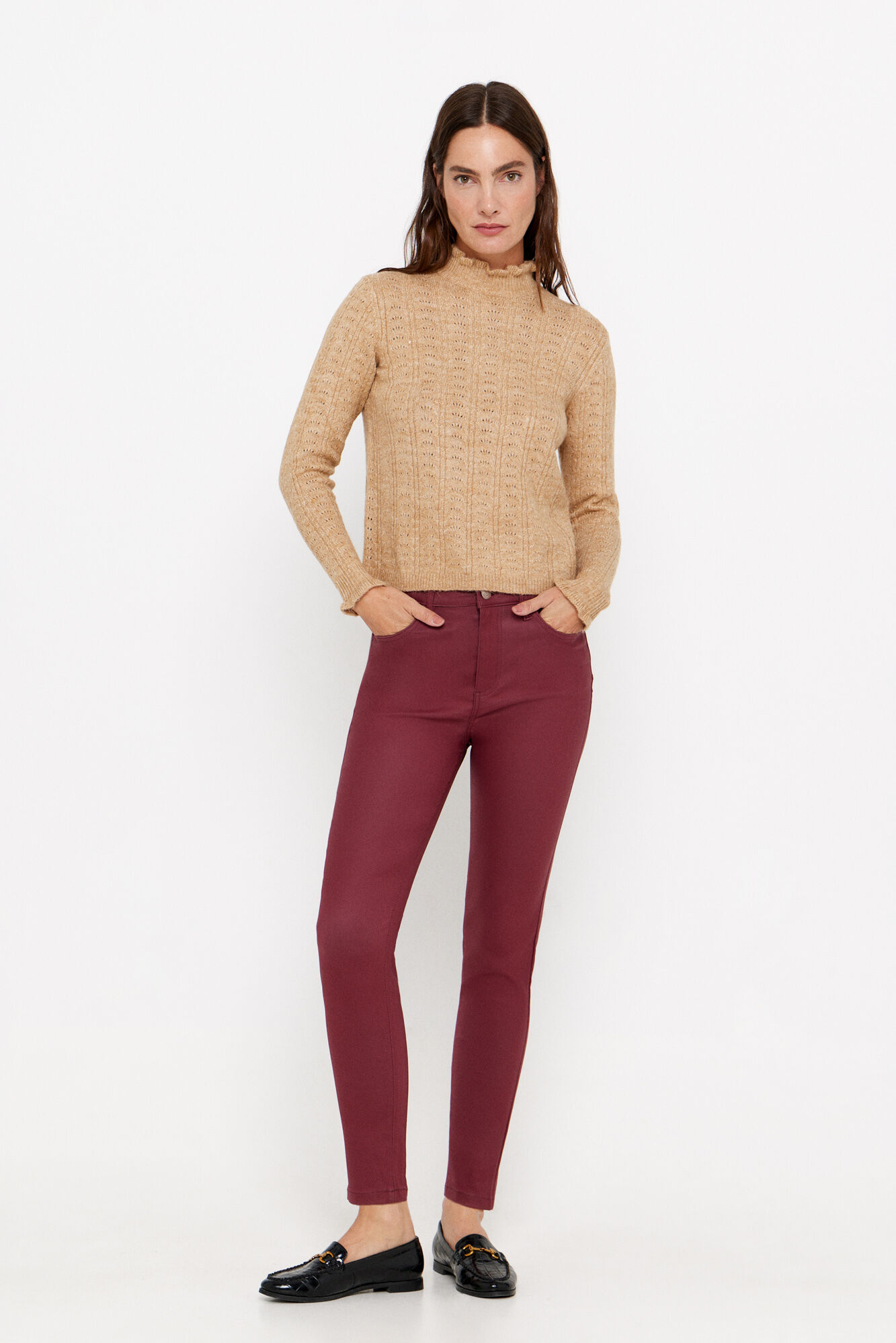 Pantalon hotsell blanco cortefiel