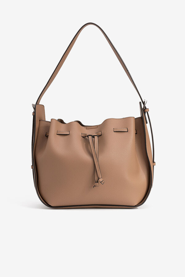 Vilanova Drawstring shoulder bag Nude