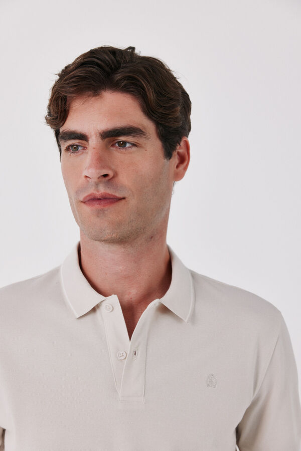Cortefiel Piqu&eacute; polo shirt Ivory