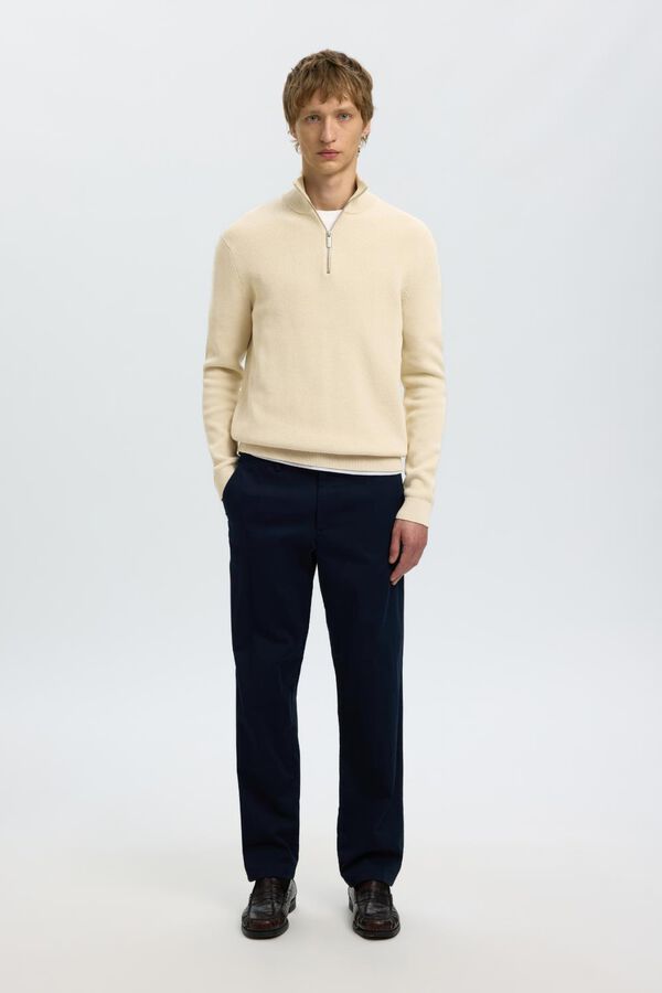 Selected Camisola de gola alta Tostado