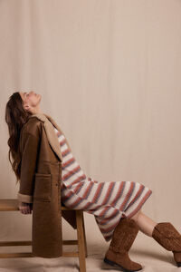 Slowlove Vestido estruturado multicolor