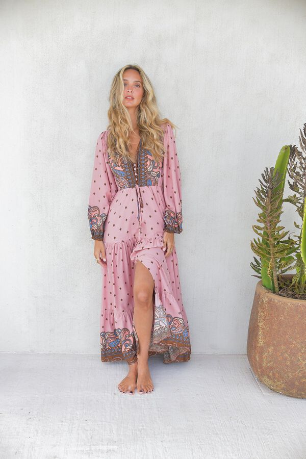 Jaase Vestido comprido Teresa Subiu