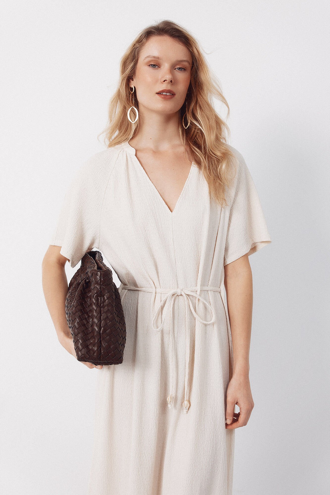 Cortefiel Vestido estruturado com cinto