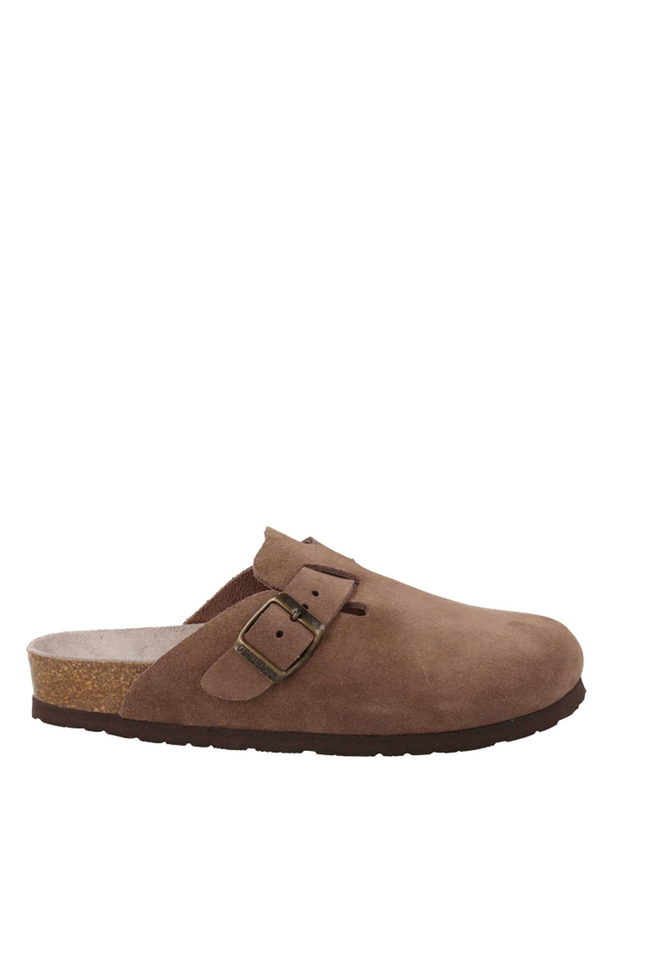 Genuins Tamanco de pele com fivela ajust&aacute;vel