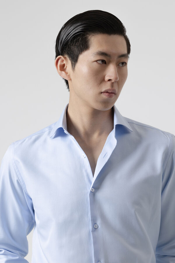 PuroEGO Camisa Twill Vestir Azul