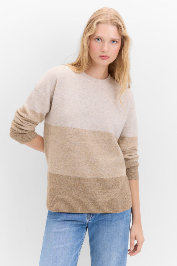 Cortefiel Soft feel jumper Beige