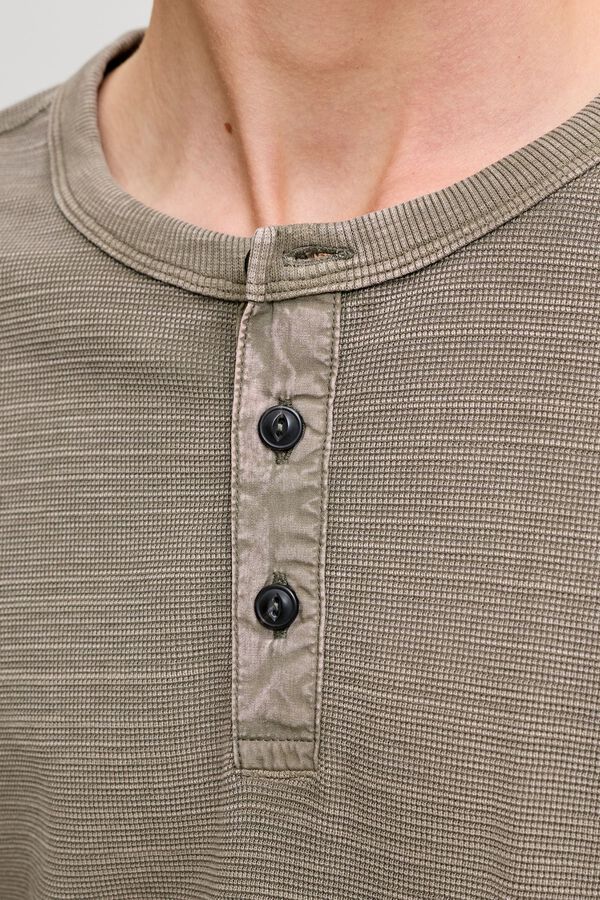 Jack & Jones T-shirt canelada regular Castanho