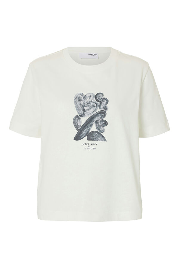 Selected Femme T-shirt de manga curta Branco