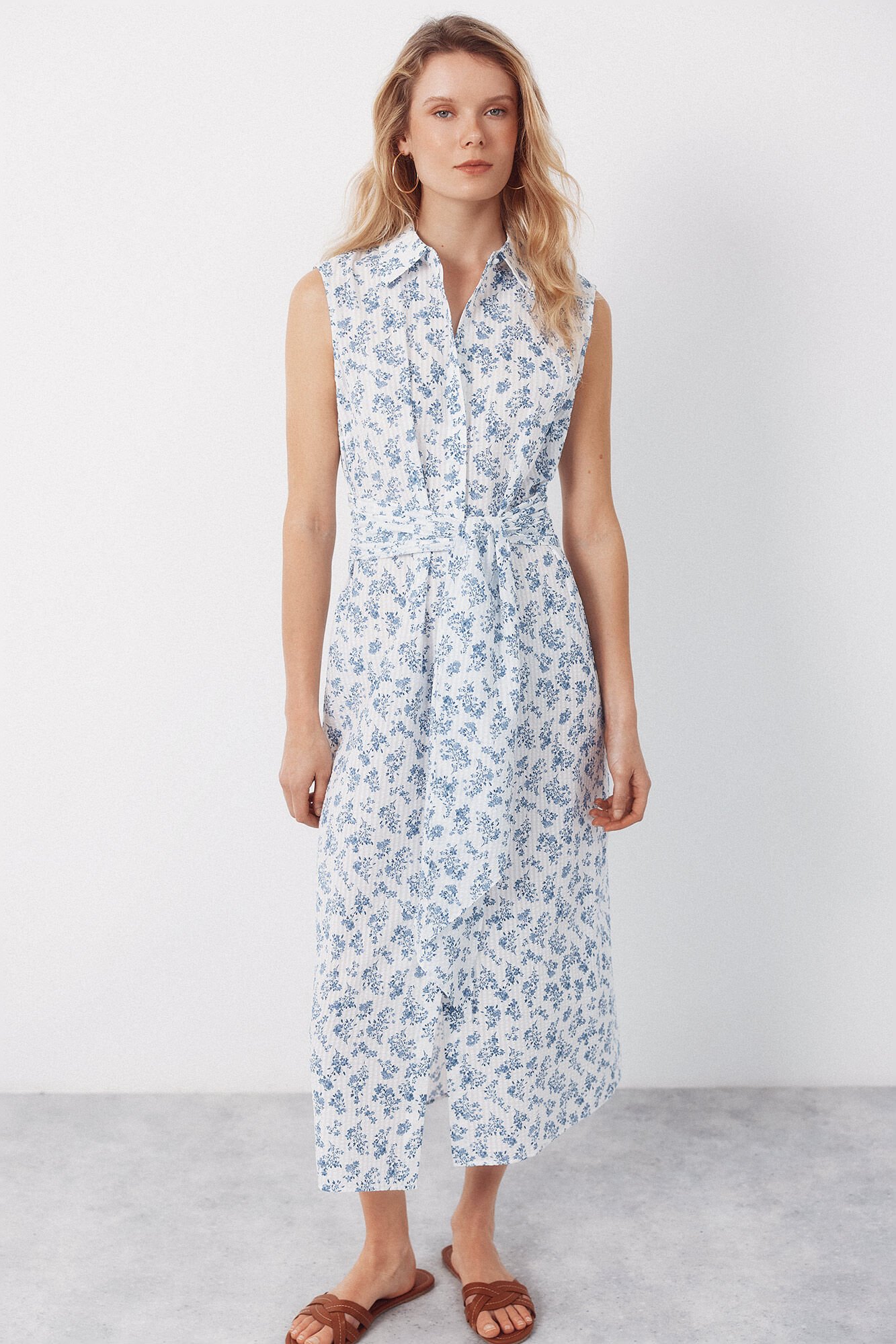 Cortefiel Vestido camisero vichy