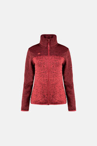 Cortefiel Jersey-knit fleece jacket Maroon