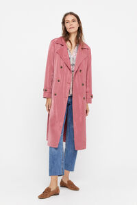 Cortefiel Trench coat in water-repellent technical fabric. Pink