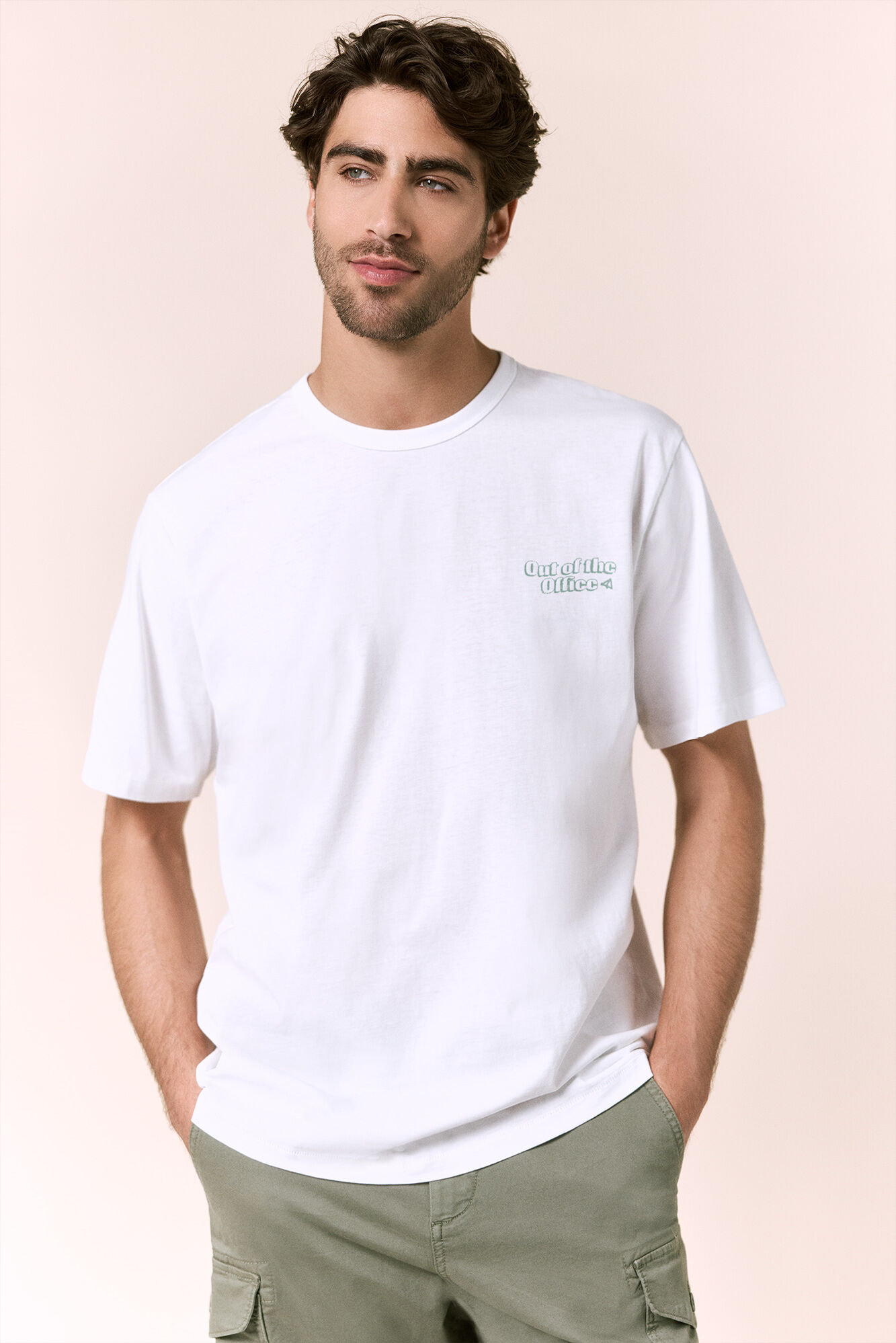 OOTO T-shirt com logo &agrave; frente e atr&aacute;s