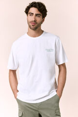 OOTO T-shirt com logo &agrave; frente e atr&aacute;s Branco