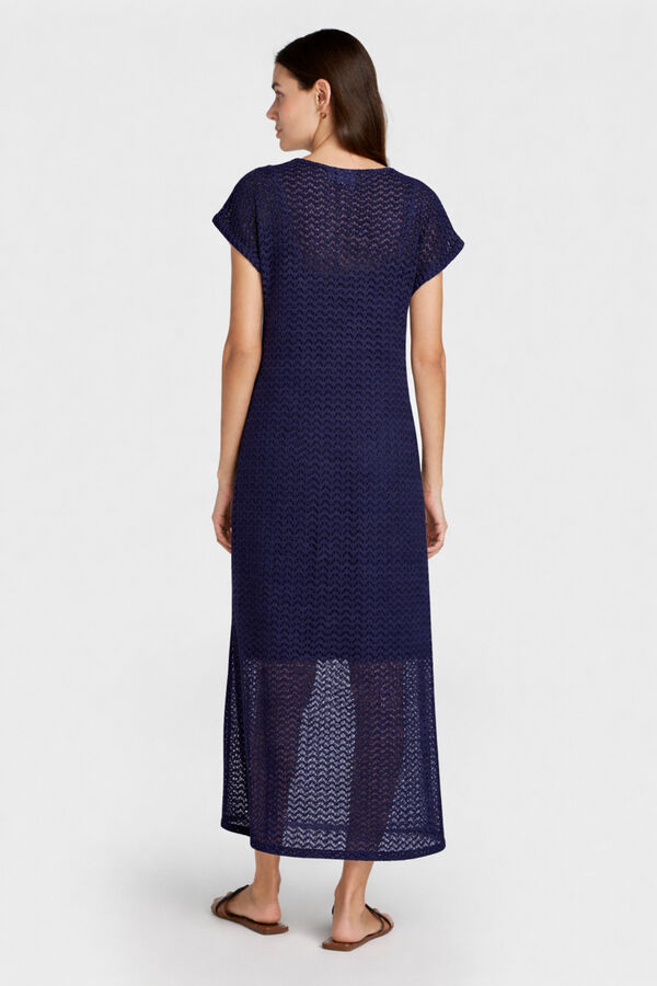 Vila Midi dress with openwork details Navy
