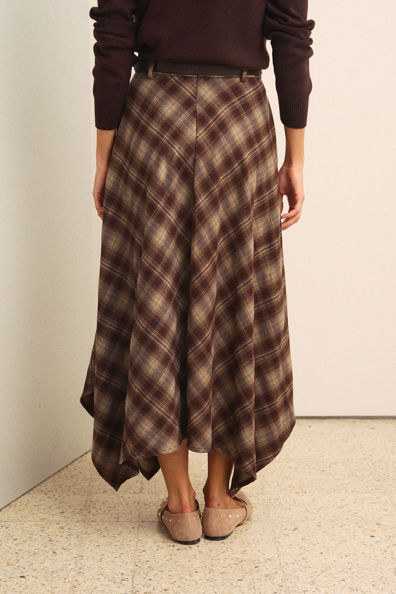 Pol&iacute;n Et Moi Alessia tartan skirt