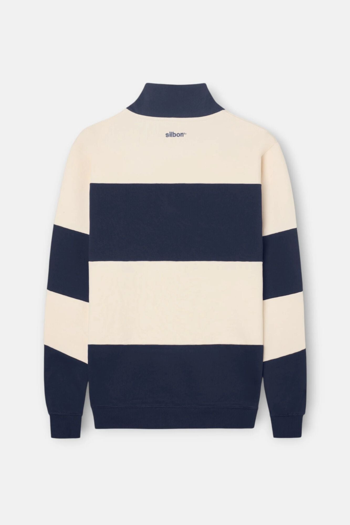Silbon Sweatshirt meio fecho riscas largas