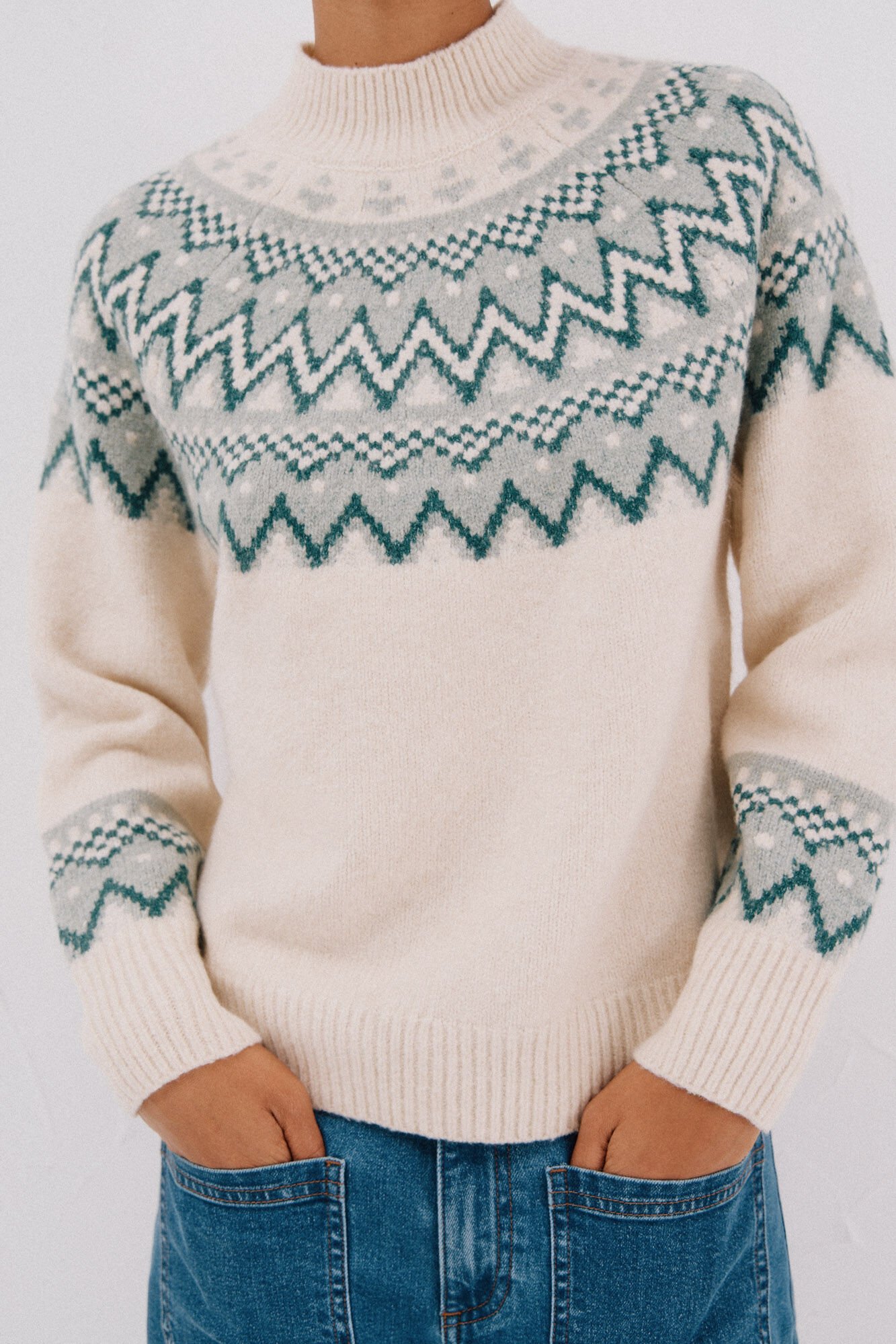 Cortefiel Placement jacquard jumper.