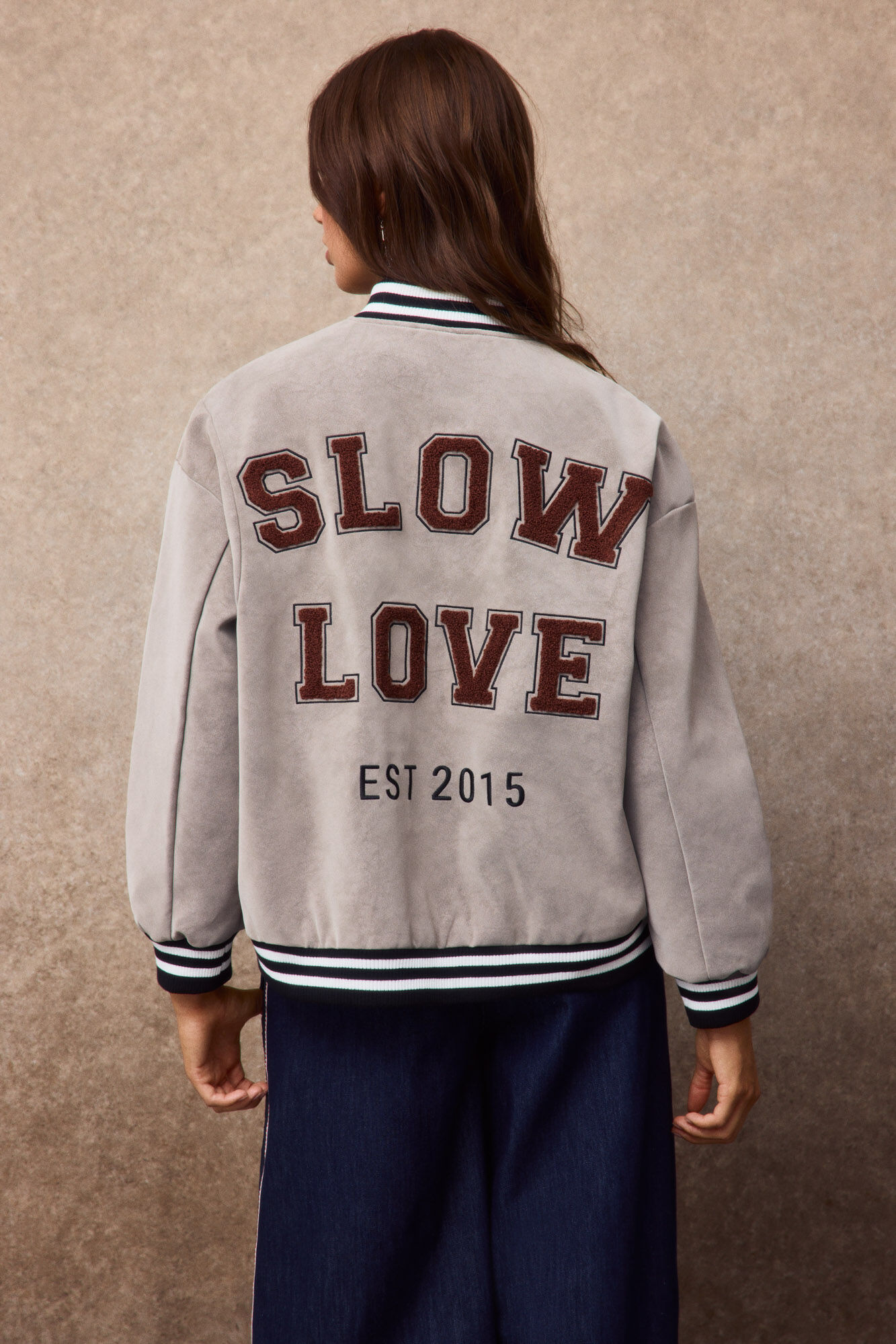 Slowlove Faux leather bomber jacket