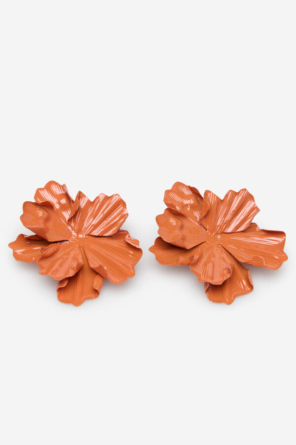 Cortefiel Flower earrings White