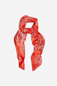Cortefiel Bandana silk scarf Maroon