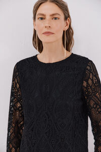 Cortefiel Blusa de guipura de manga comprida