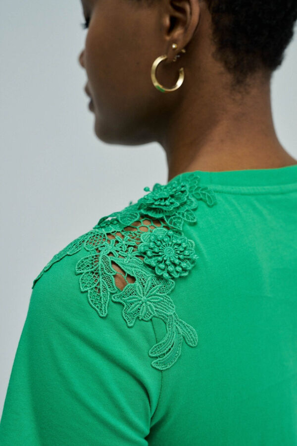 Salsa Jeans Camiseta con estampado floral Verde